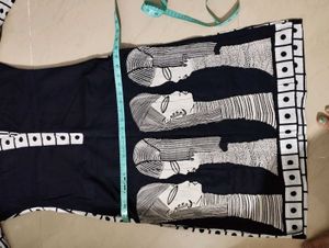 Printed Black Kurta