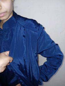 saree type top Blue Dress