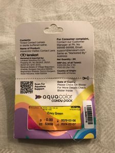Aquacolor Envy Green Zero Power Eye Lens