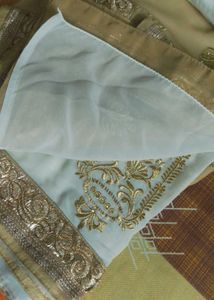 Saree (White, Beige)