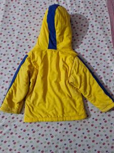 Yellow Quilted Jacket For Kids(12 to 18 Months)