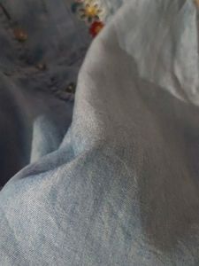 Size:S Blue Denim Top For Girls/Women