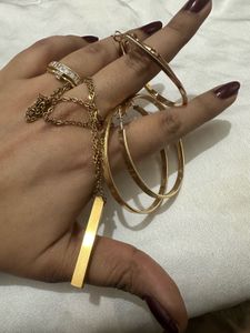 Anti Tarnish Jewellery Set Gold