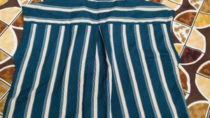 Striped Button-Down Sleeveless Top For Women