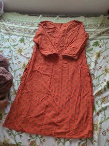 Elegant Orange Ethnic Kurta