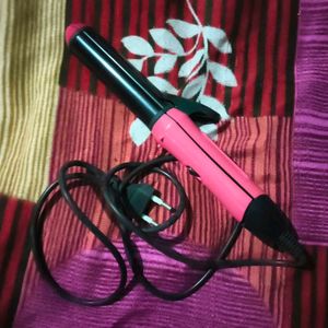 Pink Hair Curler and straightener
