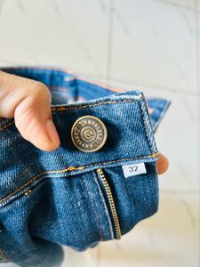 straight denim vintage blue Jeans