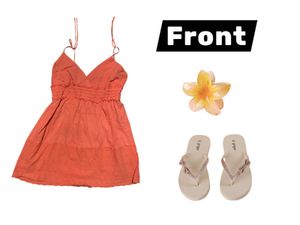 Orange Eyelet Sundress