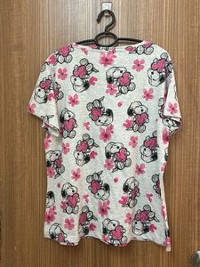 Grey Cute Snoopy Print Tee
