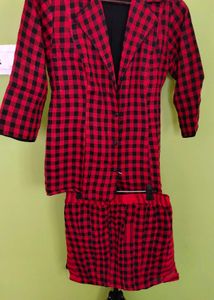 Summer Cotton Blazer And Skirt, New With Tag