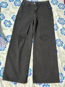 Ripped Wide Leg Jeans