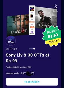 OTTplay Subscription - Sony Liv & 30+ OTTs