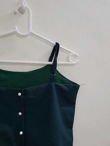 Navy Button-Front Cami