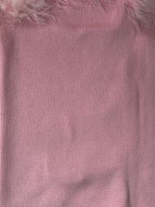 Pink Feather Trim Tank Top
