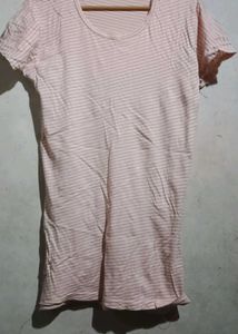 Pink Striped Tee For Charity