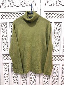 ✈️ Imported Olive Green Turtleneck Sweater ()
