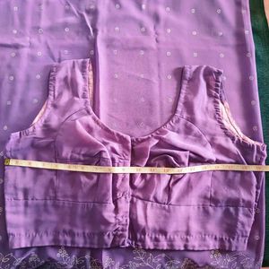 🛍️Lavender Rubber Print Saree⭐⭐⭐⭐⭐