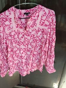 Floral Print Pink long sleeve top