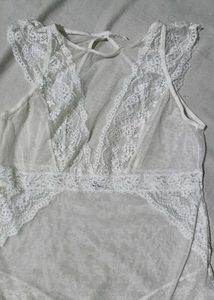 White Lace Bodysuit