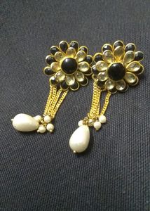 Black and White Earrings