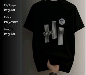 Black T Shirt For Men L Size