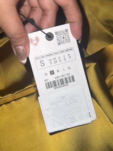 Gold Satin Wide Leg Trousers