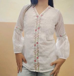 Floral Embroidered Top