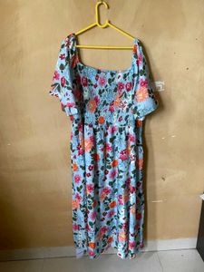 Smocked A Line Dress