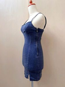 Fitted Denim H&amp;m Dress