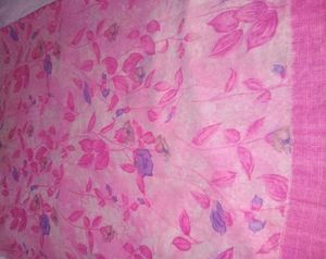 Pink Floral &amp; Yellow Polka Dot Sarees