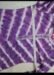 Purple Tie-Dye Kurta Set
