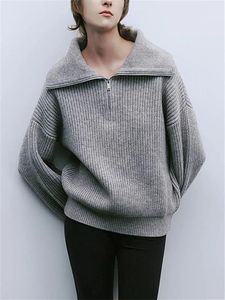 Cozy Grey Pullover Sweater