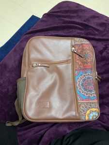 Brown Leather Backpack