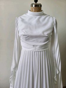 White Pleated Gown