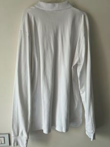 Lacoste White Long Sleeve Polo brand new