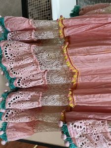 knee length frock with Dora work on front