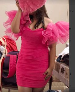Savana Hot Pink Ruffle Barbie Birthday Mini Dress