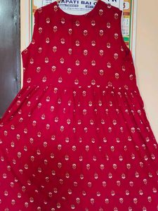 Red Printed Dress