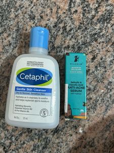 Cetaphil Cleanser (125ml) + Free Anti Acne Serum