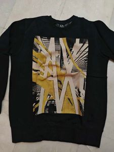 Men Black Sweatshirt A/X Size L