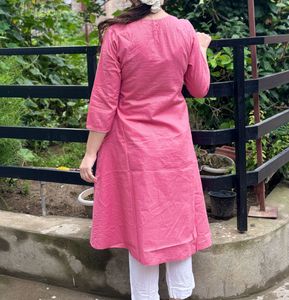 Pink Embroidered Tunic