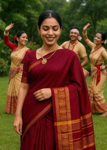 Maroon Mekhla Materials
