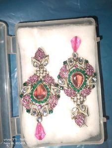Royal Kundan Pink Earrings