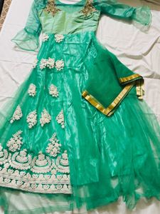 Mint Green Embellished Anarkali Dress