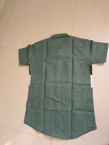 Half Cotton Green Shirt