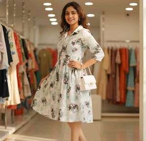 Floral Print Shirt Dress