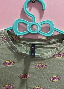 Green Graphic Print T-Shirt