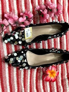 Stelatoes Sparkly Black Ballerinas
