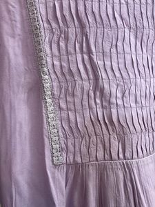 Elegant Lavender Pleated Kurta