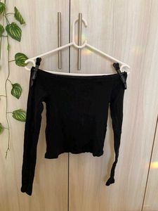 Black Off-Shoulder Top